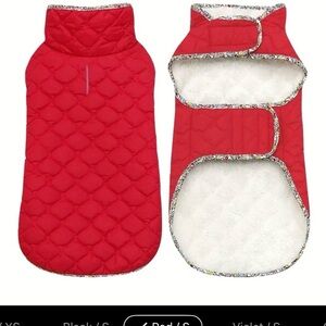 Red Quilted Dog Jacket